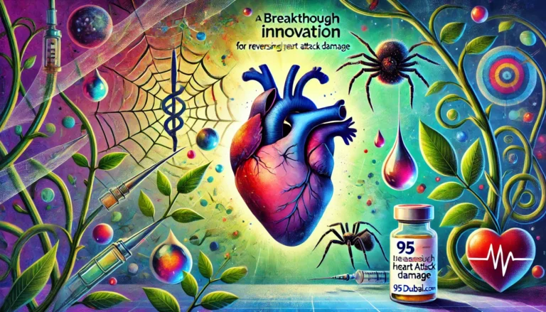 Breakthrough Heart Attack Treatment Inspired by Spider Venom – Medical Innovation Illustration